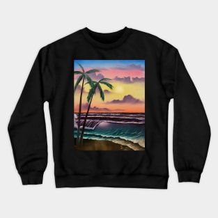 Tropical Beach Crewneck Sweatshirt